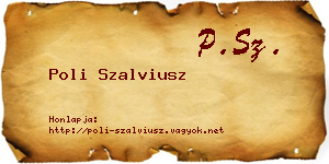 Poli Szalviusz névjegykártya